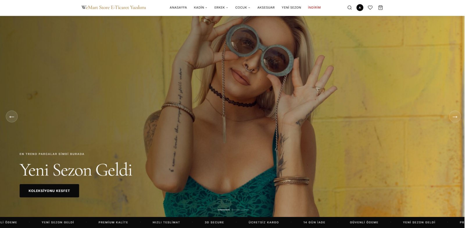 WeMart Store E-Ticaret Yazılımı, Tekstil ve Moda & Giyim E-Ticaret Yazılımı