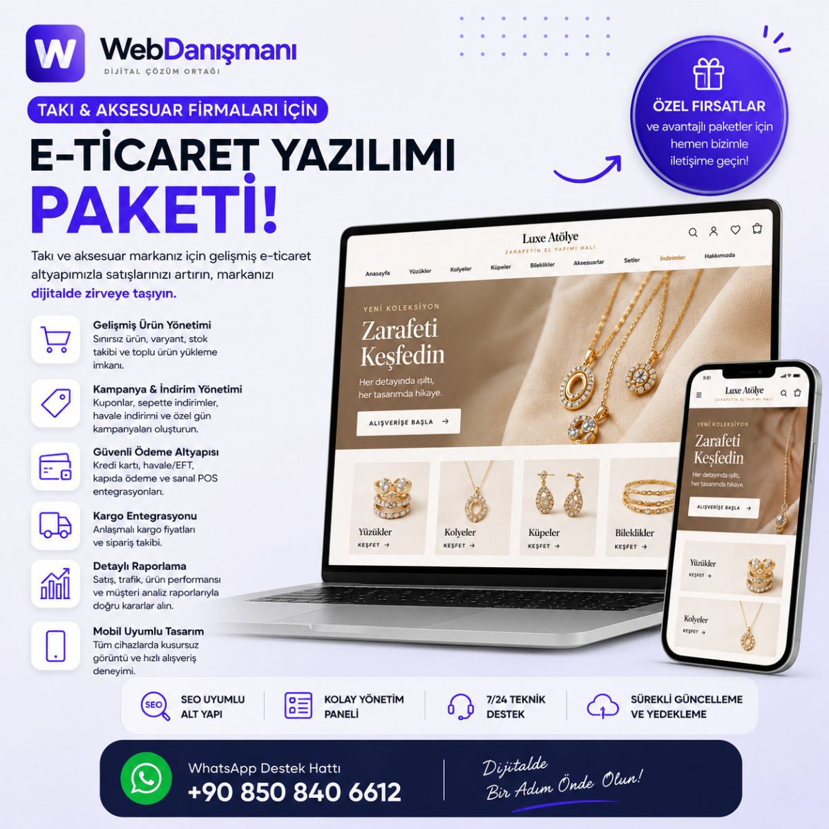 Luxe E-Ticaret Yazılımı, Takı & Aksesuar E-Ticaret Yazılımı