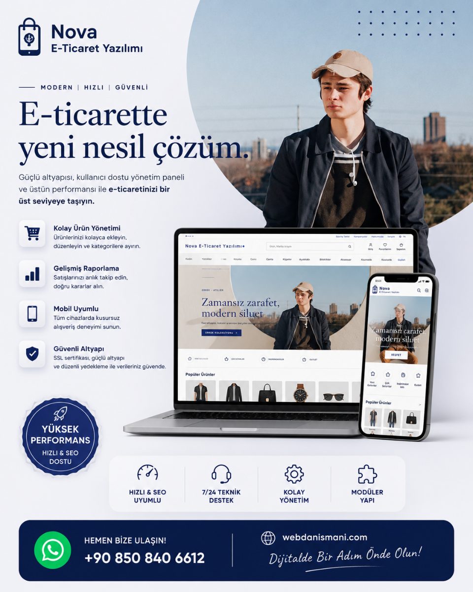 Nova E-Ticaret Yazılımı, Profesyonel E-Ticaret Sitesi