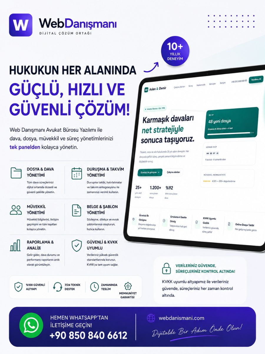 Avukatlık Bürosu, Avukat Web Site Yazılımı,