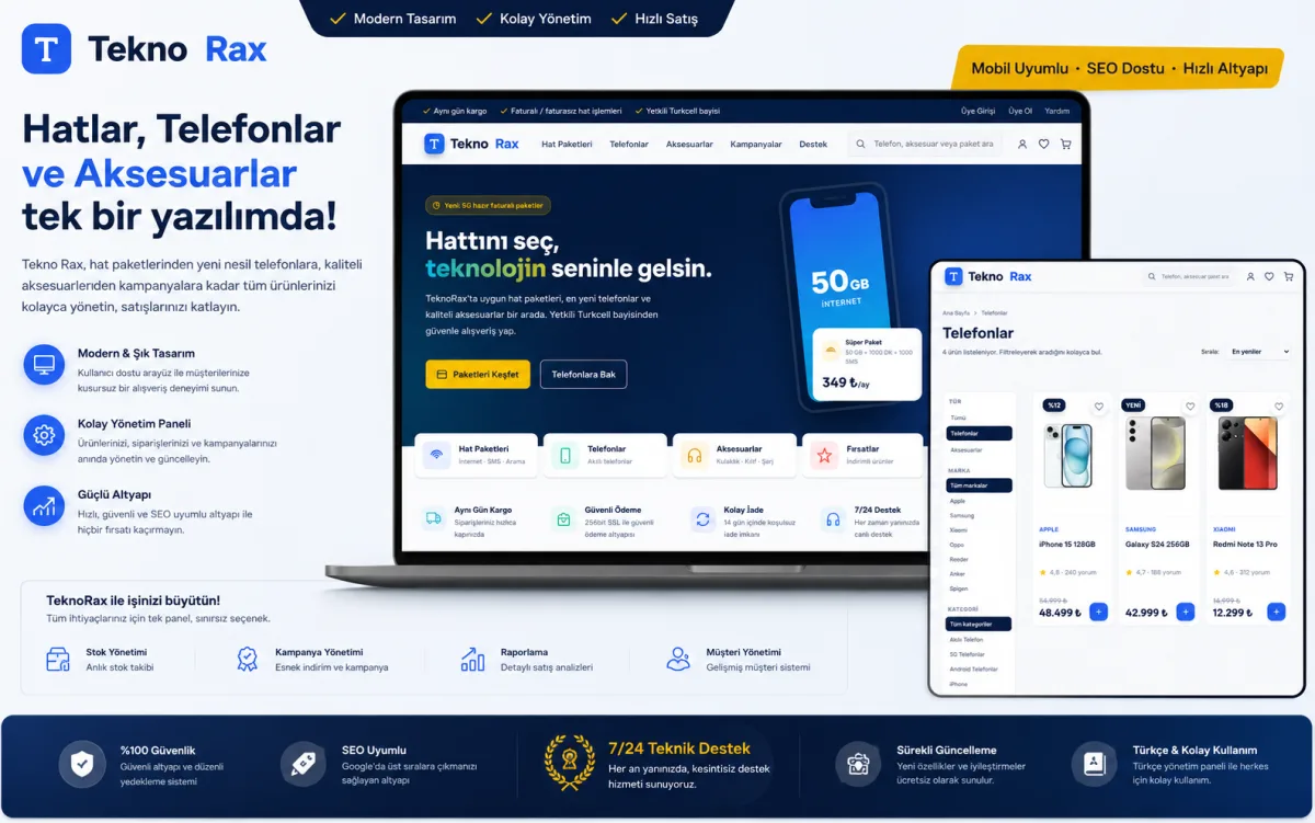 Cep Telefonu, Aksesuar Satış, Gsm Paketleri Satış Yazılımı