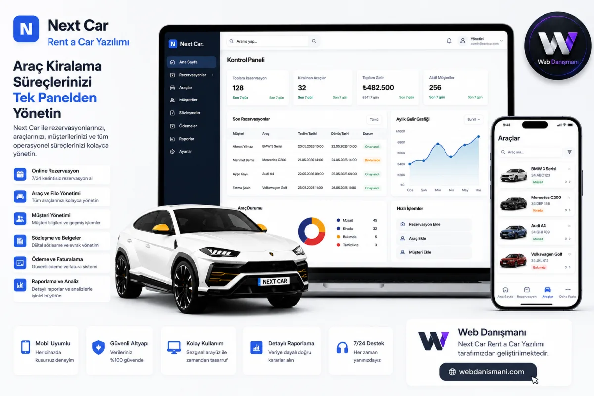Next Car, Rent A Car Yazılımı