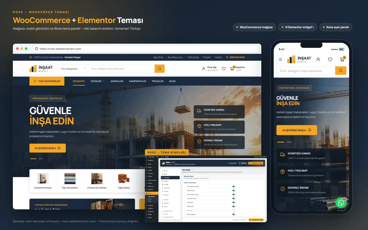 Wordpress Yapı İnşaat Malzemeleri Teması