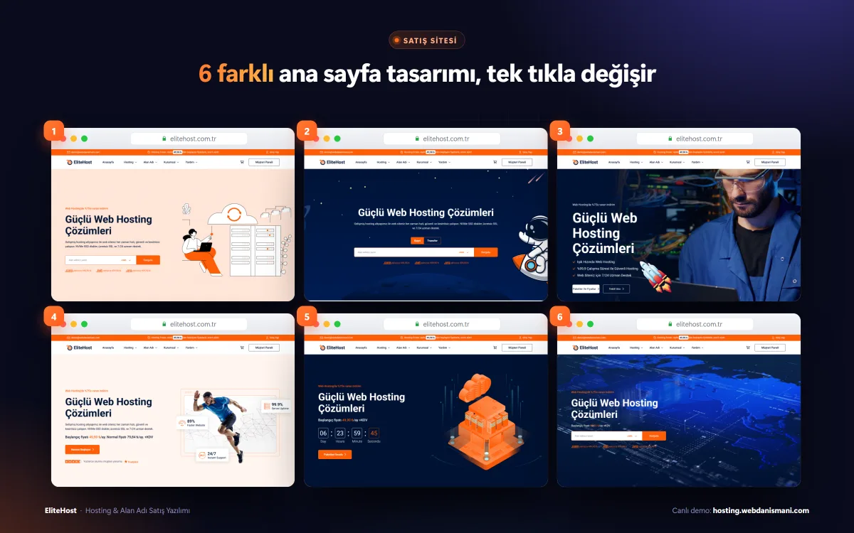 Hosting & Alan Adı Satış Yazılımı