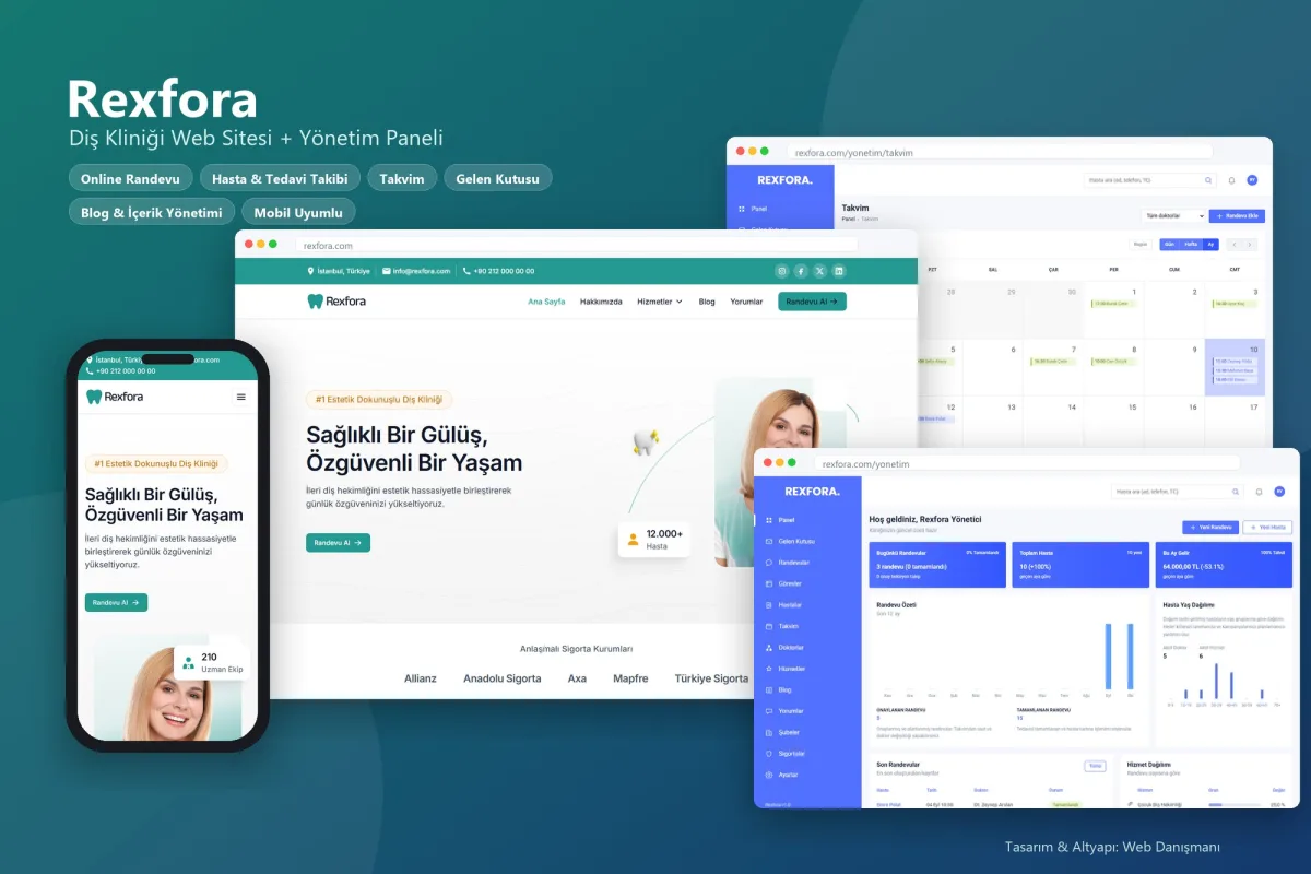 Rexfora Diş Kliniği Website Yazılımı