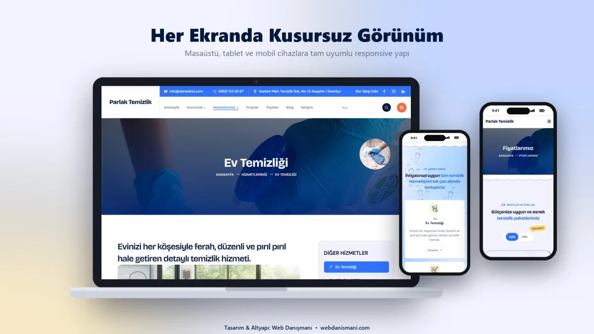 Temizlik Şirketi Web Site Yazılımı